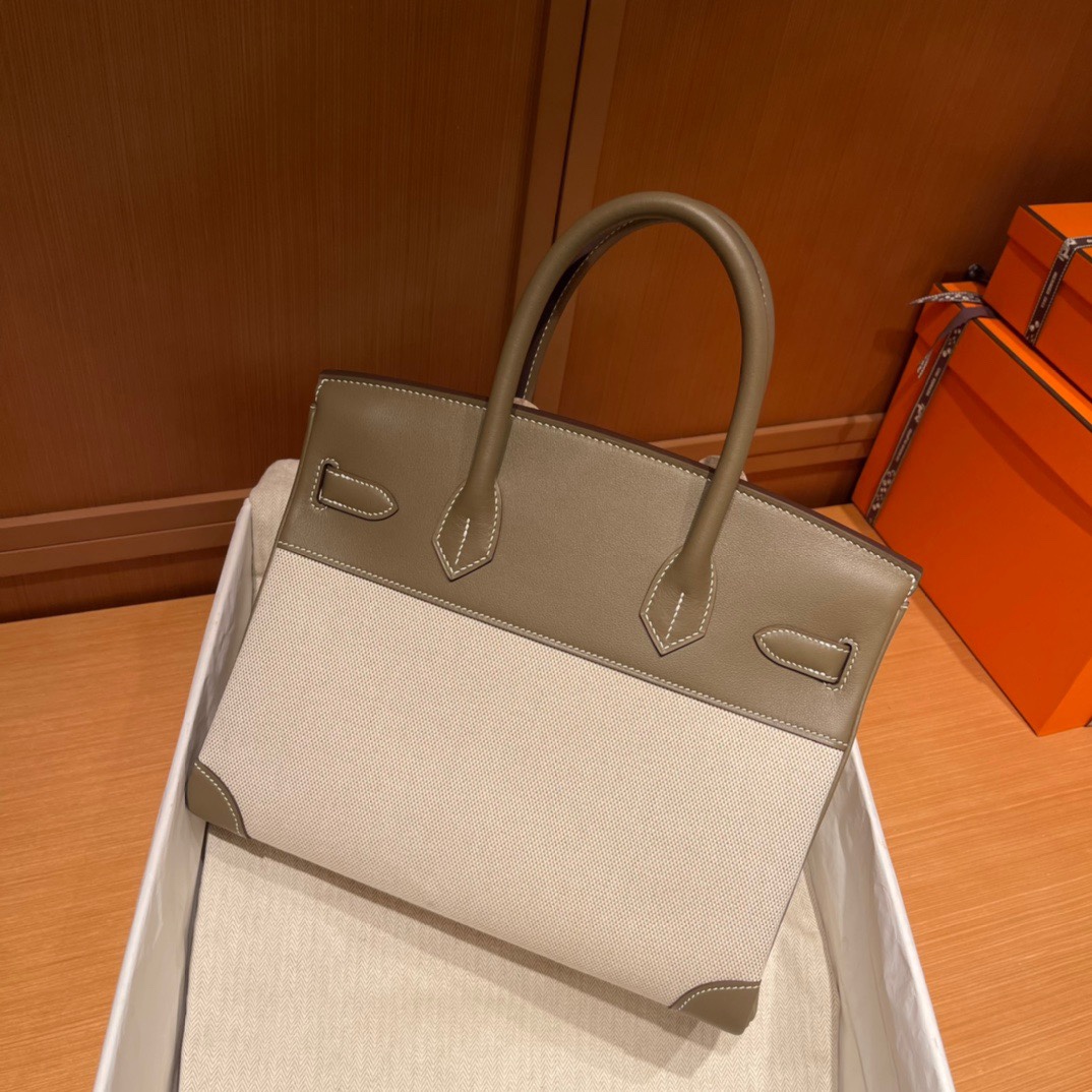 에르메스 버킨백30 톨리 에토프 금장 캔버스 스위프트